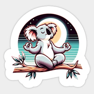 Meditating Koala Sticker